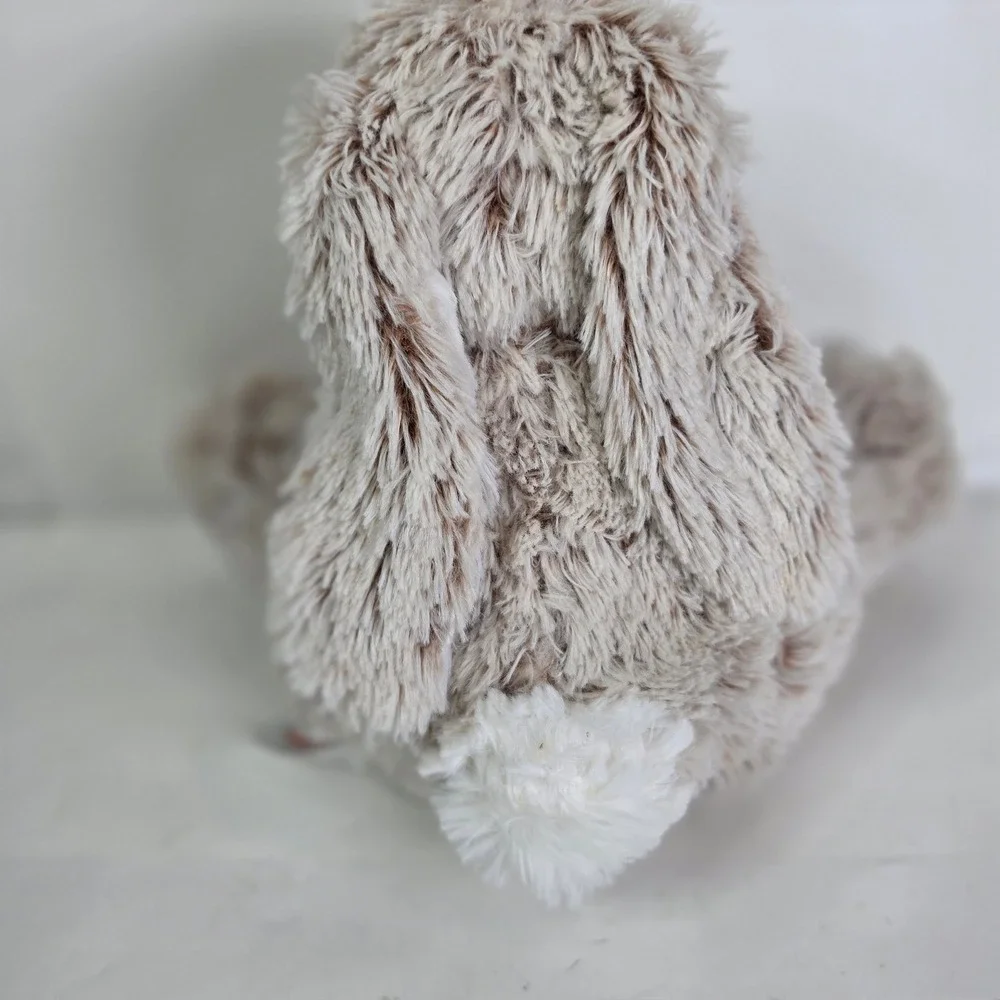 Melissa & Doug Burrow Bunny Rabbit Plush Stuffed Animal Tan Brown White 9